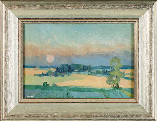 Леблан Михаил Варфоломеевич. Вечерний пейзаж (на оборотной стороне композиция)